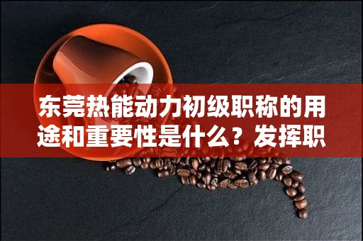东莞热能动力初级职称的用途和重要性是什么？发挥职称的价值和影响