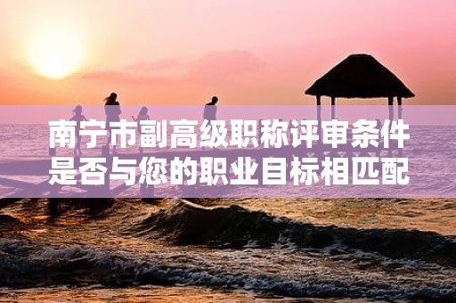 南宁市副高级职称评审条件是否与您的职业目标相匹配？