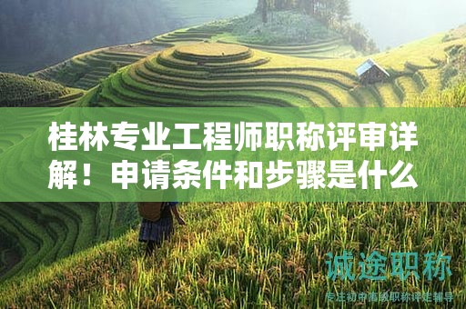 桂林专业工程师职称评审详解！申请条件和步骤是什么？