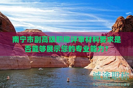 南宁市副高级职称评审材料要求是否能够展示您的专业能力？