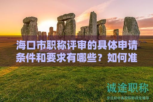 海口市职称评审的具体申请条件和要求有哪些？如何准备资料？