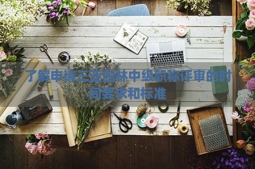 了解申请三亚园林中级职称评审的时间要求和标准