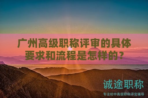 广州高级职称评审的具体要求和流程是怎样的？