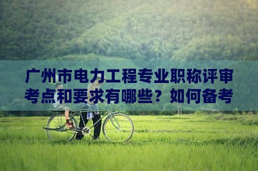 广州市电力工程专业职称评审考点和要求有哪些？如何备考？