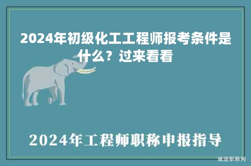 2024年初级化工工程师报考条件是什么？过来看看