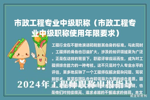 市政工程专业中级职称（市政工程专业中级职称使用年限要求）