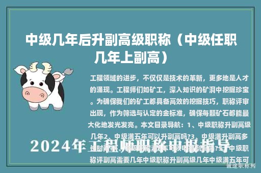 中级几年后升副高级职称（中级任职几年上副高）