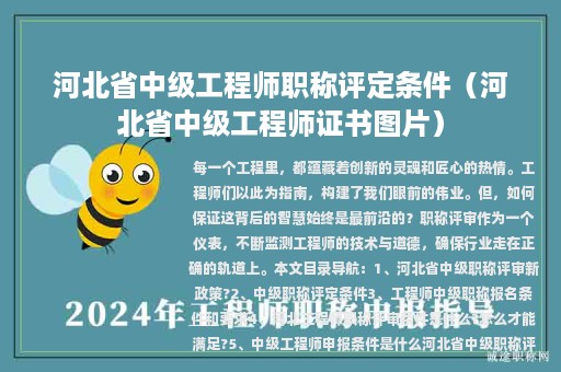河北省中级工程师职称评定条件（河北省中级工程师证书图片）