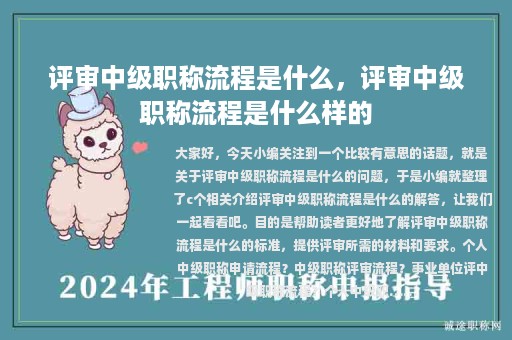 评审中级职称流程是什么，评审中级职称流程是什么样的