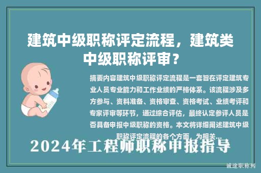 建筑中级职称评定流程，建筑类中级职称评审？