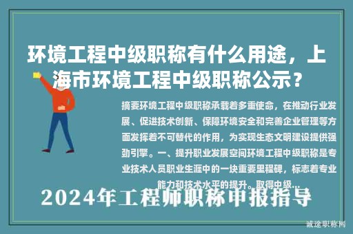 环境工程中级职称有什么用途，上海市环境工程中级职称公示？