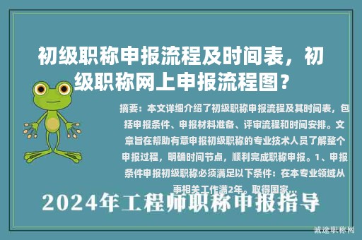 初级职称申报流程及时间表，初级职称网上申报流程图？