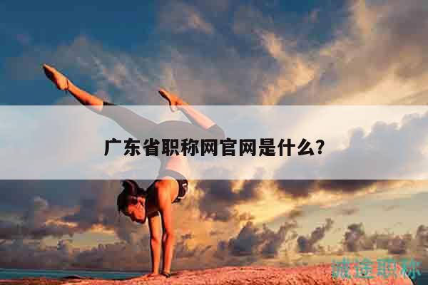 广东省职称网官网是什么？