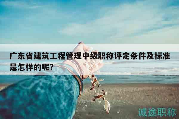 广东省建筑工程管理中级职称评定条件及标准是怎样的呢？