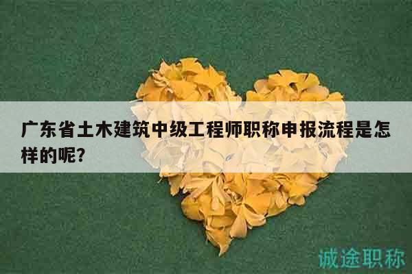 广东省土木建筑中级工程师职称申报流程是怎样的呢？