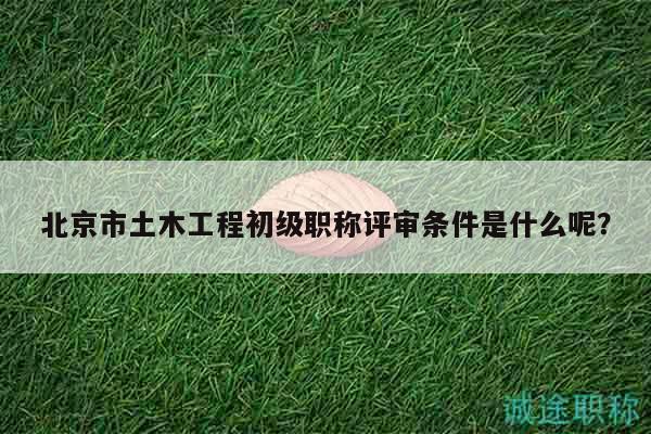 北京市土木工程初级职称评审条件是什么呢？