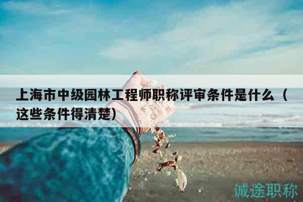 上海市中级园林工程师职称评审条件是什么（这些条件得清楚）