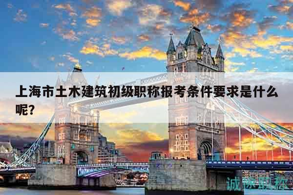 上海市土木建筑初级职称报考条件要求是什么呢？