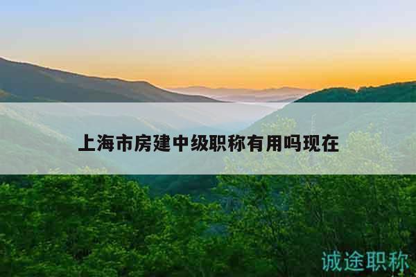 上海市房建中级职称有用吗现在