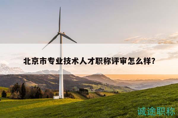 北京市专业技术人才职称评审怎么样？
