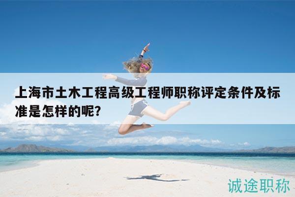 上海市土木工程高级工程师职称评定条件及标准是怎样的呢？