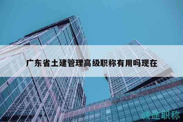 广东省土建管理高级职称有用吗现在