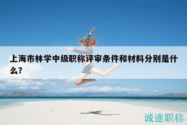 上海市林学中级职称评审条件和材料分别是什么？