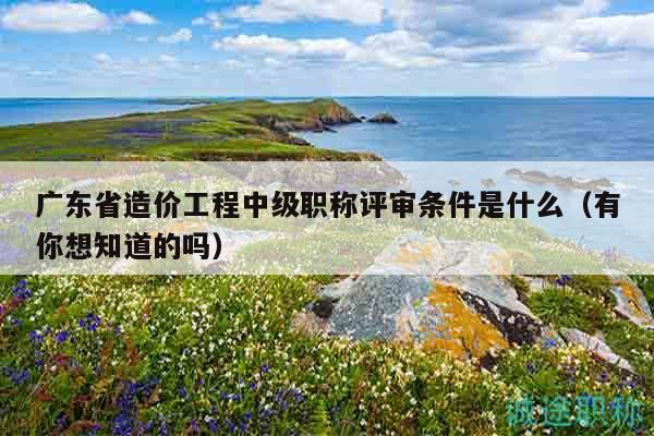 广东省造价工程中级职称评审条件是什么（有你想知道的吗）