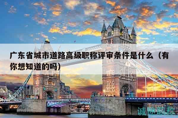 广东省城市道路高级职称评审条件是什么（有你想知道的吗）
