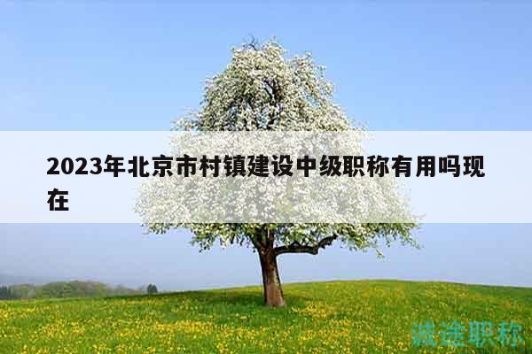 2023年北京市村镇建设中级职称有用吗现在