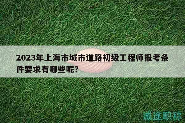 2023年上海市城市道路初级工程师报考条件要求有哪些呢？