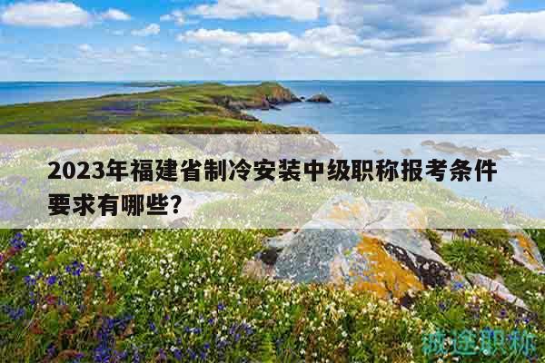 2023年福建省制冷安装中级职称报考条件要求有哪些？