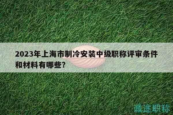 2023年上海市制冷安装中级职称评审条件和材料有哪些？