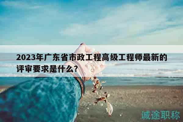 2023年广东省市政工程高级工程师最新的评审要求是什么？