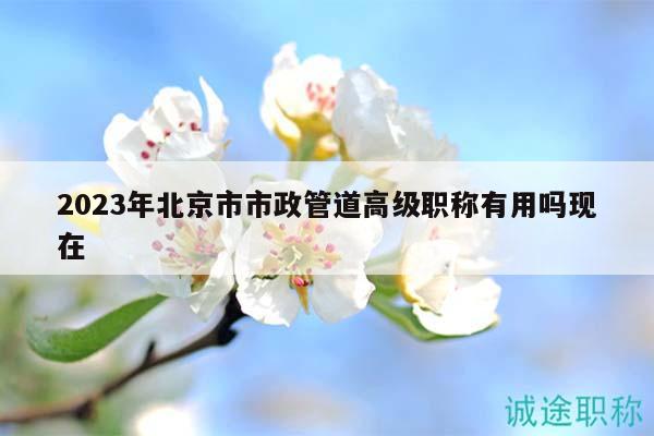 2023年北京市市政管道高级职称有用吗现在