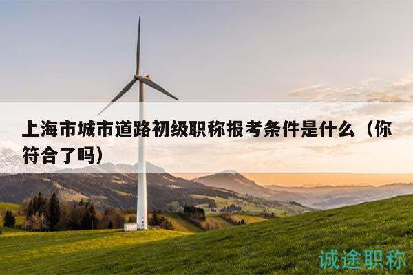 上海市城市道路初级职称报考条件是什么（你符合了吗）