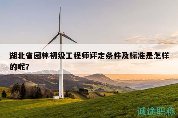 湖北省园林初级工程师评定条件及标准是怎样的呢？