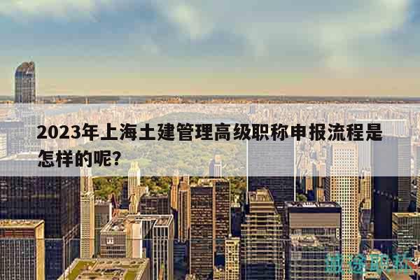 2023年上海土建管理高级职称申报流程是怎样的呢？