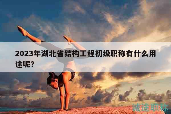 2023年湖北省结构工程初级职称有什么用途呢？