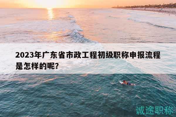 2023年广东省市政工程初级职称申报流程是怎样的呢？
