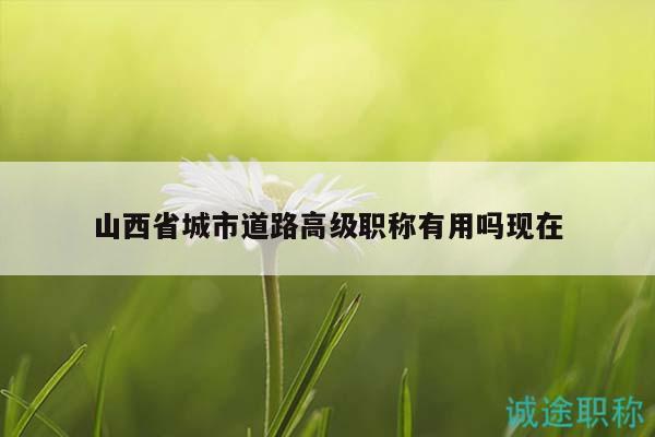 山西省城市道路高级职称有用吗现在
