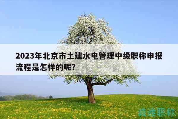 2023年北京市土建水电管理中级职称申报流程是怎样的呢？