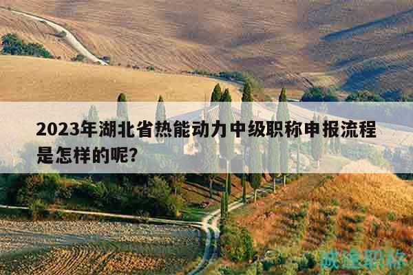 2023年湖北省热能动力中级职称申报流程是怎样的呢？
