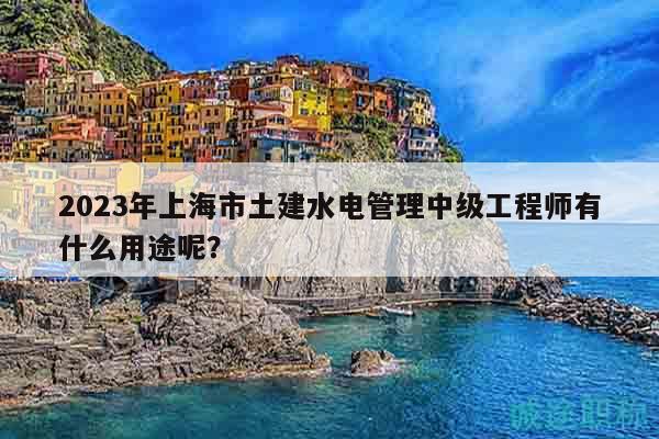 2023年上海市土建水电管理中级工程师有什么用途呢？