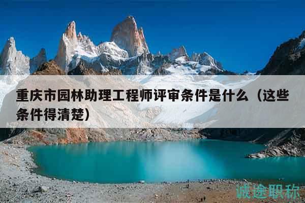 重庆市园林助理工程师评审条件是什么（这些条件得清楚）