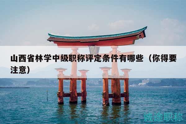山西省林学中级职称评定条件有哪些（你得要注意）