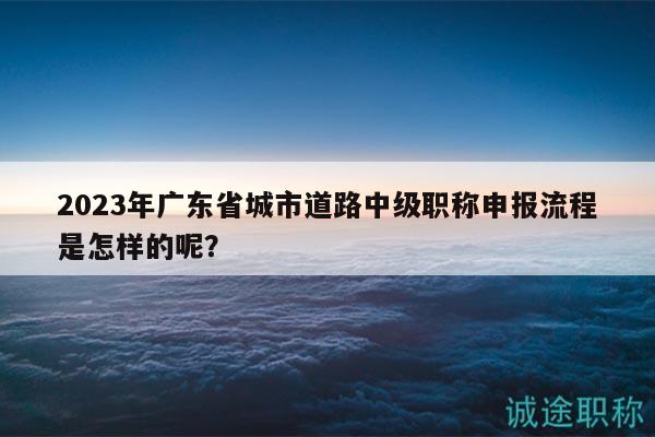 2023年广东省城市道路中级职称申报流程是怎样的呢？