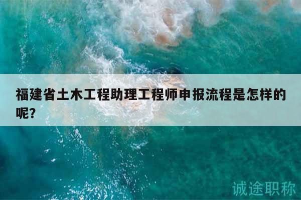福建省土木工程助理工程师申报流程是怎样的呢？
