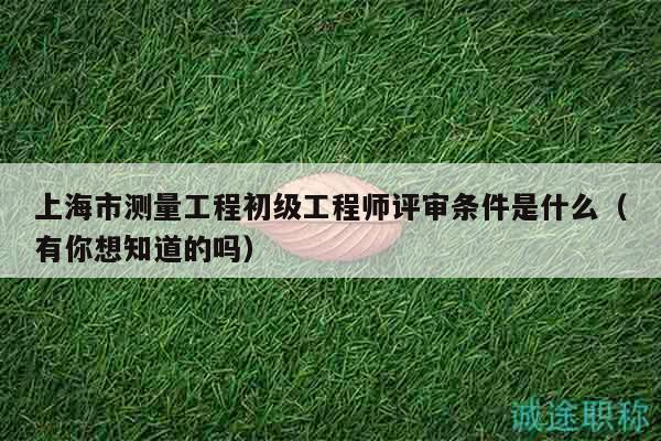 上海市测量工程初级工程师评审条件是什么（有你想知道的吗）