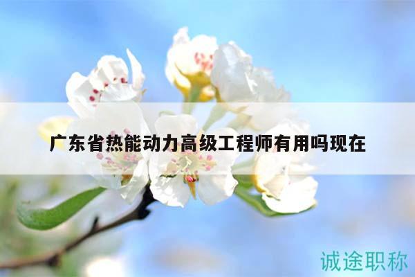 广东省热能动力高级工程师有用吗现在